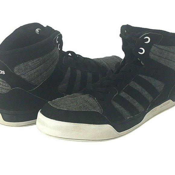 Grey Adidas Raleigh adidas | Shoes | Adidas Raleigh Black Grey Basketball Shoe Hi Tops ...